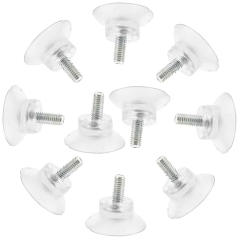 Ventouse de Table en Verre Transparente, Lot de 10pcs, Antidérapante | Remplacement de Ventouse, Ventouses en Plastique, Entretoise de Plateau de Table, Ventouse pour Table en Verre