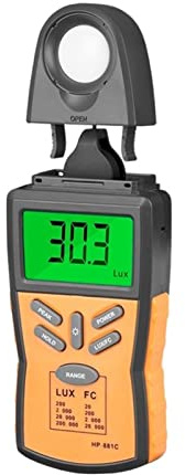 Misuratore di luce, Spettrofotometro Digital Light Storm Misuratore di luce ad alta precisione 200.000 Lux/FC. Illuminatore digitale portatile/spettrometro