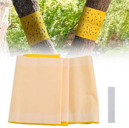 Leimringe für Obstbäume,25CM X 5M Leimringe für Obstbäume Selbstklebend,Baumleimring für Obstbäume,Baum Klebeband Gegen Ameisen,Ameisenband für Bäume,für Apfelbaum Obstgarten Baum Schutz