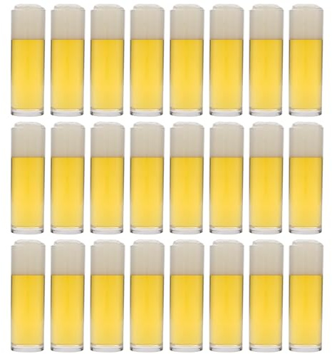 Flaschenland 24er Set Kölschglas 200 ml rundes Bierglas aus Klarglas für Kölsch und helle Biere