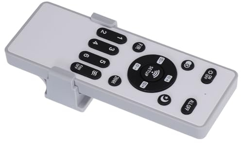 Telecomando Ventilatore Soffitto Wireless, Controllo Luce e Ventola 6 | Compatibile per Ricevitore 433MHz, Risposta Rapida, Colore Bianco, Materiale Plastico