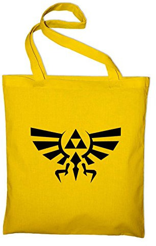 STYLETEX23 Triforce Logo Symbol Jutebeutel Baumwolltasche, gelb