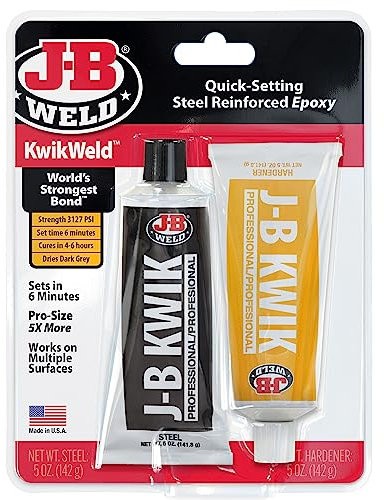 JB Weld 8271UK Kunststoff-Schweißkleber, dunkelgrau, 2 Tuben à 142 g