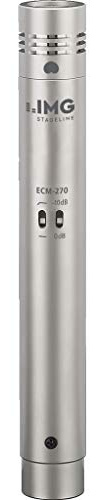 IMG Monacor ECM-270 Studio-Elektret-Mikrofon, Silber, 235140
