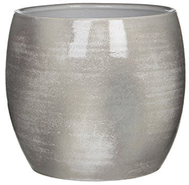 Mica Decorations Lester Blumentopf - H26 x Ø28 cm - Terrakotta - Hellgrau
