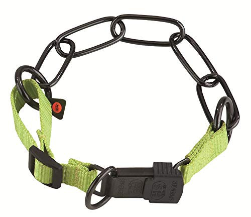SPRENGER Halsband HALSKETTE verstellbar 60-65cm ClicLock für Hunde lemon green