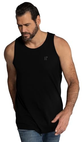 JP 1880 Herren große Größen Übergrößen Menswear L-8XL Tank Top, Basic, ärmellos schwarz XXL 705145130-XXL