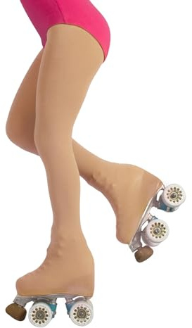 CALZITALY PACK 1/2 Medias Cubrepatin Para Niña – 70 DEN | Patinaje Artístico | Professional Skating | Natural, Negro | 6, 8, 10, 12 Años | Calcetería Italiana (10 Años, Natural)