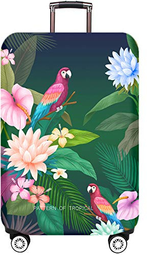 Elastisch Kofferhülle Kofferschutzhülle Waschbar Drucken Gepäck Cover, Chickw1 Kofferschutz-Bezug Anti-Kratzer Staubdicht Kofferabdeckung Reisekoffer Hülle Luggage Cover (D,L)