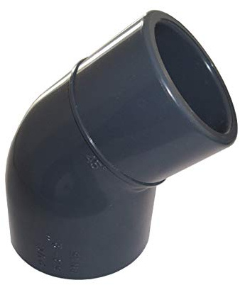 well2wellness® PVC Winkel 45° reduziert 50 x 50/40 (200060)