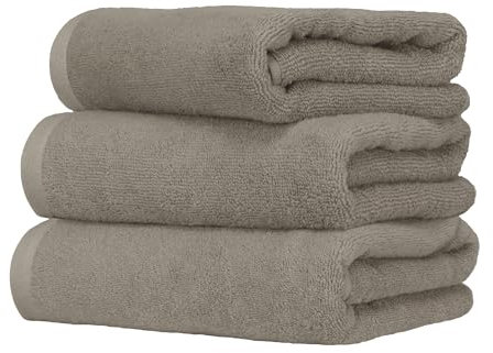 Ruggeri - Set 3 Asciugamani Viso 50x100 100% Cotone - Extra Morbido - Collezione Let's Color! (Tortora)