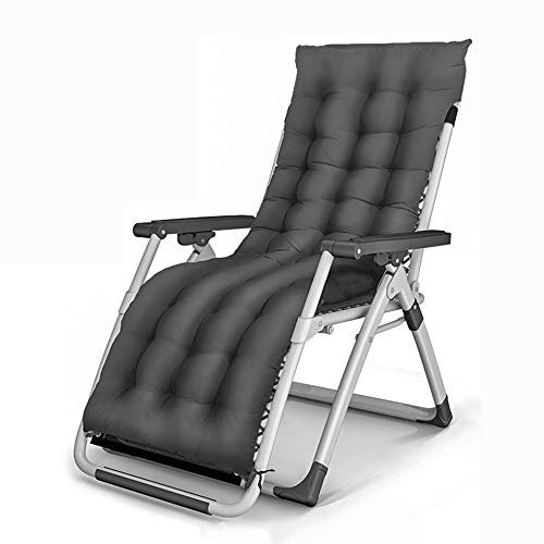 FUFU Deckchairs Liegestuhl,Sonnenliegen, Zero Gravity Recliner gepolsterte Patio Lounger Chair mit verstellbar für Outdoor Beach Camping Chair Unterstützung 440lbs, Klappbar