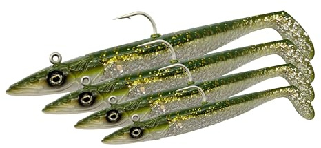Savage Gear Sandeel V2-2 Gummifische + 1 Jigkopf