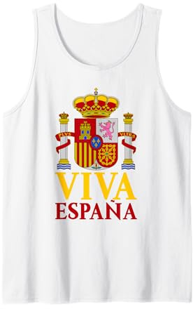 Viva España Escudo de la bandera Colores españoles Camiseta sin Mangas