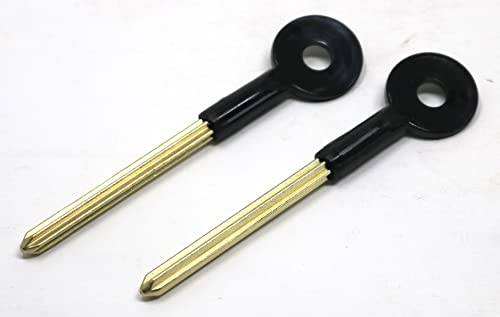 fiXte - Juego de 2 cerraduras universales extralargas de latón para puertas y ventanas, 110 mm, longitud de la llave de 60 mm
