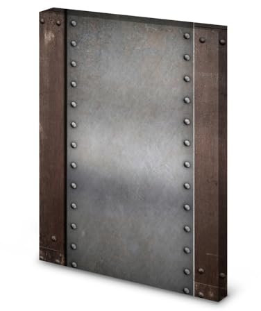 Magnettafel Pinnwand Bild Rost Metall Nieten gekantet Größe 40 x 60 cm