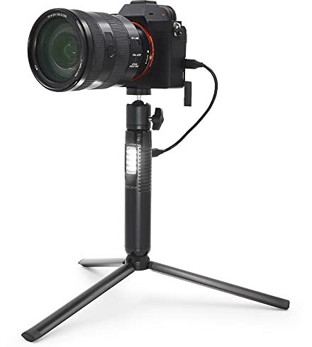 MAXCAM Light Battery Power Tripod Accessories Kit for SONY Camera, Bundle Includes Battery Power Grip + LED Fill Light + Aluminum Alloy Tripod + Mini ball head