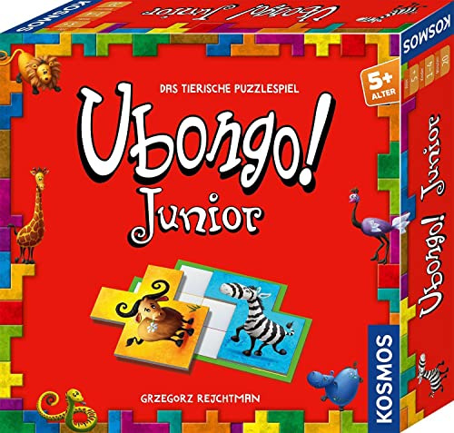 Kosmos 683429 Ubongo! Junior, rasantes Kinderspiel ab 5 Jahren, Knobelspaß und Legespiel, für 1-4 Personen, Brettspiel, Familienspiel, Geschenk zum Kindergeburtstag