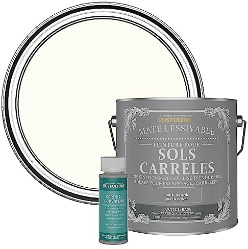 Rust-Oleum White Washable Matt Floor Tile Paint - Antique White 2.5L