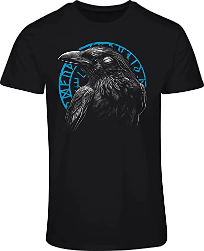 Wikinger Shirt Herren : Nord Rabe - Raben - Fitness T-Shirt Wikinger Geschenke für Männer - Wikinger Kleidung