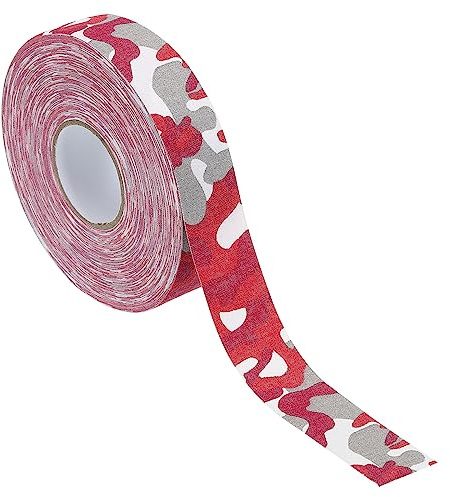 PATIKIL Hockey Tape 1 X27 Yard, Multipurpose Grip Protector for Hockey Stick Blade Baseball Bat, Red Camouflage