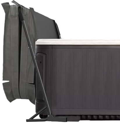 TOCRETOARE Hot Tub Cover Lifter, Spa Cover Lift, Verstellbar, Schwarz, Rechteckig, Kunststoff, Whirlpoolabdeckungsheber