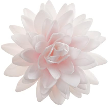 dekora - Riesige essbare Blumenwaffel 12,5 cm - Hellrosa Dahlie - Glutenfrei, laktosefrei, vegan - Tortendekoration für Hochzeiten, Geburtstage und Desserts - Einfach zu verwenden