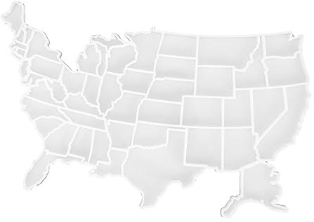 Operitacx 3stücke Map Puzzle Silikonform Für Puzzleherstellung Kreatives Gießen Für Amerikanische Landkarte Transparent Für Bastelprojekte Leicht Zu Reinigen