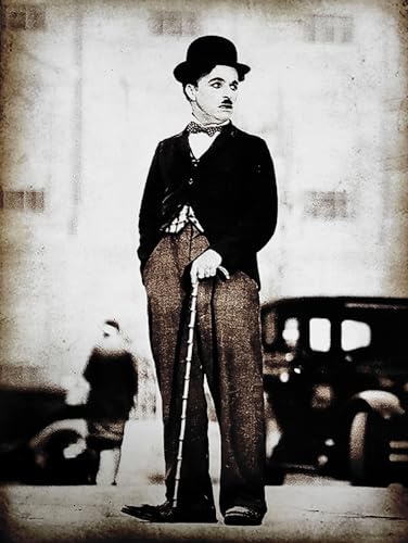 KUSTOM ART Poster Serie Szenen aus Filmen von Prominenten Charlie Chaplin Charlot (Der Zirkus - The Circus) Stanley Kubrick Shelley Duvall, Druck im Vintage-Stil auf beschichtetem Papier, 40 x 30 cm.