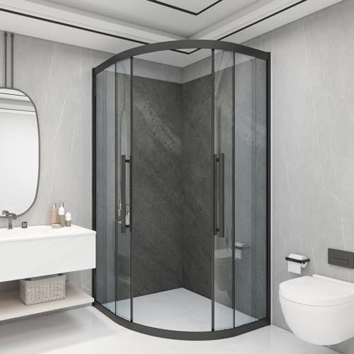 [neu.haus] Set di 4 Pannelli Decorativi in PVC per Parete Rivestimento Murale per Interni Bagno Cucina Soggiorno Pannelli 60x120 cm Resistenti all'Umidità e Raggi UV Effetto Pietra - Grey Stone