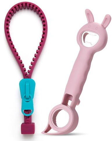 Flaschenöffner Für Senioren,Bootoow 2 Stück Deckelöffner,Deckelöffner Für Schraubgläser,Dosenöffner Senioren,Öffner Für Schraubgläser,Multifunktions Flaschenöffner,Schraubdeckelöffner