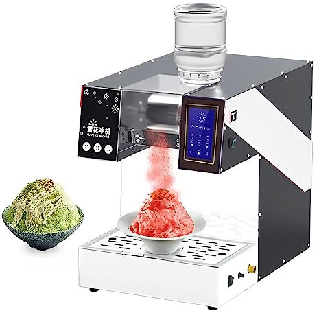 Snowflake Ice Maker and Shaver Machine - Smoothie Thickness Adjustable for Bar Counter Cocktails and Milkshakes - Commercial Ice Crusher Smoothie Maker