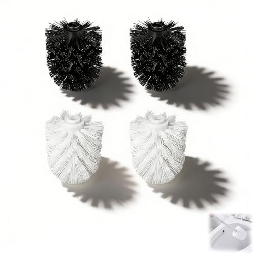 Vastsea 4 Pezzi Ricambio Testa Spazzole da Toilette, Testine di Ricambio per Scopino WC, Accessori da Bagno, Spazzole da Toilette Testa di Ricambio Spazzole da Toilette Sostituibili Individualmente