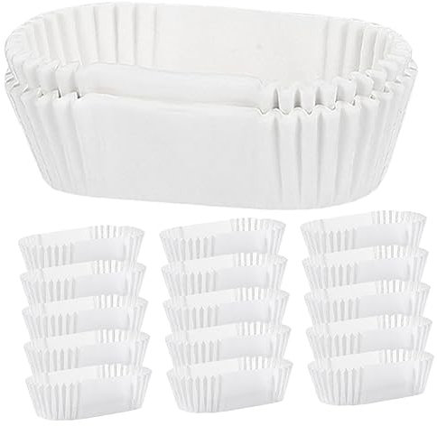 Alipis 2000pezzi Pirottini Bianchi Usa e Getta Per Pane e Torta Liner Carta Forno Rettangolari Per Stampi Da Forno Adatti Per Muffin e Dessert Biodegradabili Per Cucina Domestica e Profes