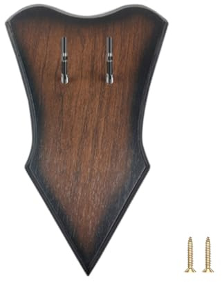 MiOYOOW Schwert-Wandhalterung, Hölzerner Schwertständer, Schwert Halter Wand Displayaufhänger mit Haken und Schrauben zur Schwertpräsentation