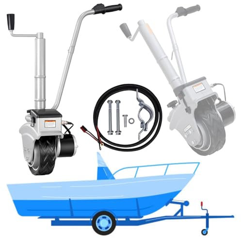 ZEEKYFOR 12 V, 350 W, motorisiertes Stützrad, elektrischer Mini-Anhänger-Mover, 5000 lbs Anhängelast, Bewegungsgeschwindigkeit 22 ft/min, für Wohnwagen, Boot