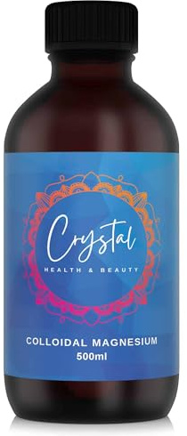 Colloidal Magnesium – 500ml | 20ppm Ultra-Pure Liquid Supplement | High Bioavailability | Amber Glass Bottle | Vegan & Cruelty-Free | Made in The UK