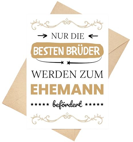 Palanemo Hochzeitskarte Bruder Geschenk Hochzeit lustig Karte DIN A6