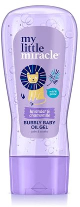 My Little Miracle Bubbly Baby Oil Gel lavanda e camomilla ideale per massaggio del bambino, calmante e lenitivo, previene la secchezza 200 ml