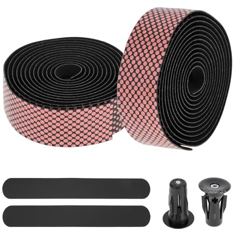 BULLSPANN 1 Paar Rutschfestes Stoßdämpfendes Lenkerband Für Rennrad | Farbe: Schwarz Pink, Für Mountainbike, Länge: 2.15m, Breite: 30mm, Material: EVA, Selbstklebend, Langlebig, Komfortabel