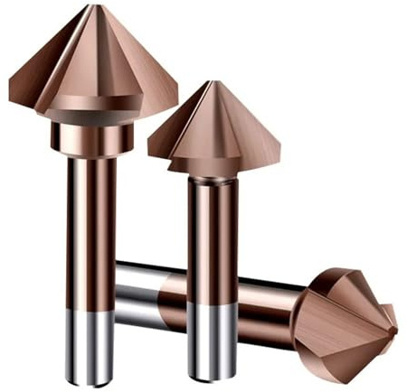 1PC 90 Grad M35 Fase Senker Bohrer 3 Flöten Entgraten Edelstahl Reiben Anfasen Cutter(6.3mm)