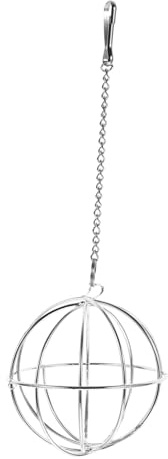 Hohopeti Kaninchengrasball Edelstahl Futterball mit Haken für Kleintiere Wie Kaninchen Meerschweinchen Chinchillas Aufhängbarer Futterspender Spielzeug für Käfige
