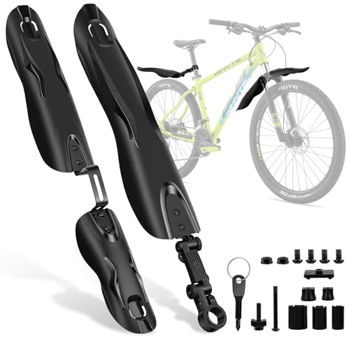 Behiruch Kit de garde-boue universel pour vélo VTT 24-29 avec outils, protection idéale contre la saleté et la saleté
