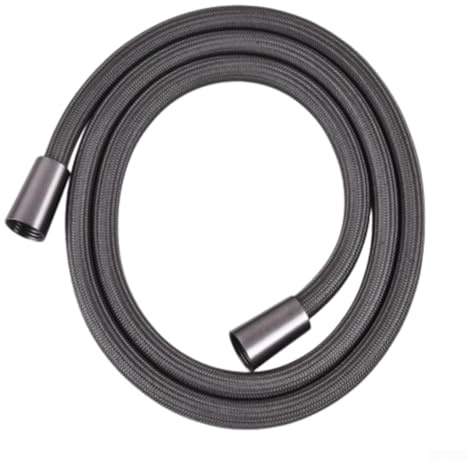 KHIronHive Tuyau de douche pour pommeaux de douche standard | Tube flexible anti-enchevêtrement de 1,5 ou 2 m | Nylon renforcé avec raccords ABS | Convient pour l'eau chaude et froide (Gris1 (2))