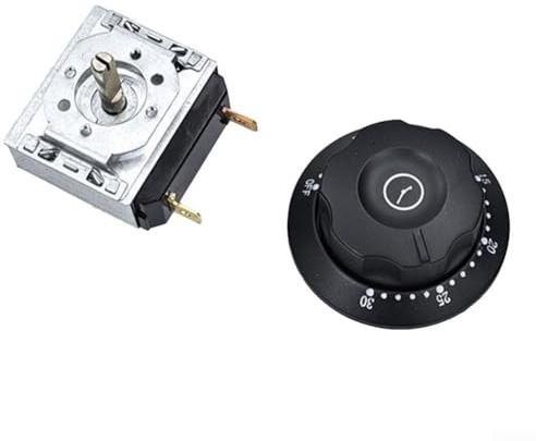 Minuteur pour four à micro-ondes, cuiseur à riz, four électrique – 16 A 250 V avec alarme de sonnette, compte à rebours 30/60/90/120 min – Métal et plastique (30 min)
