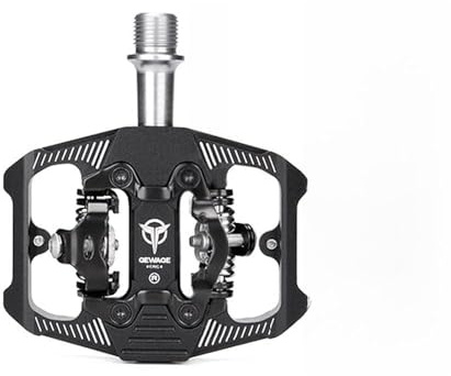 Doppelseitige -Klickpedale, kompatibel mit dem -Mountainbike-System und 2-Bolzen-Stollen – breites Plattform-Hohldesign mit 3 abgedichteten Lagern und rutschfesten Edelstahlnägeln
