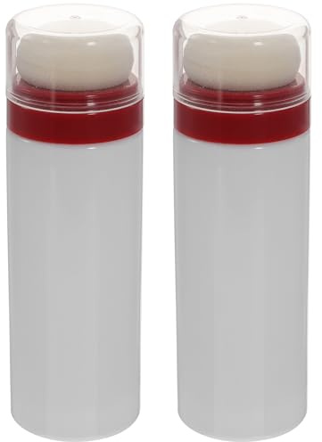 2 Stück-pack Babypuder Puffbox für Unterwegs, Weiß, Pp/pe | Weichem Baumwollpuff, Schutzdeckel, Leichtes Format für Reise und Reiseeinsatz Zufällige Farbe