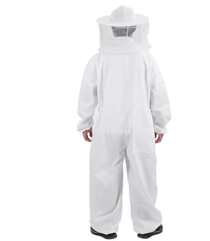 Traje de apicultura - Algodón L XL XXL | Ropa de apicultor, traje de apicultura profesional con velo | Para hombres, mujeres, fácil de llevar, colmenar, de miel, protección de
