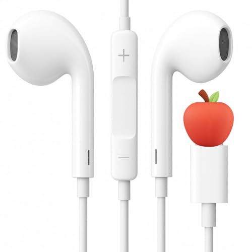 3SBUSS Écouteurs Filaires pour iPhone Intra-Auriculaires avec Connexion Filaire, Casque Antibruit Stéréo HiFi avec Micro et Contrôle du Volume pour iPhone 14/14 Pro/13 Pro Max/12/11/Mini/XR/XS/X/8/7