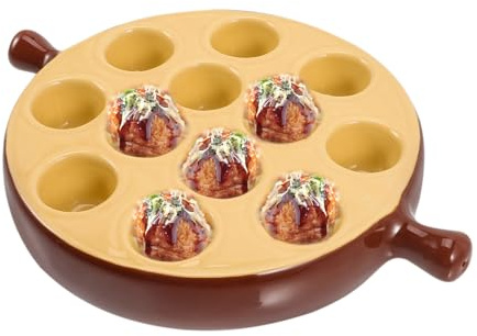 FESTFENDS Sartén de Cerámica para Caracoles Asas Cómodas Que Evita Comida se Deslice Adecuado para Hornear y Servir Platos de Marisco